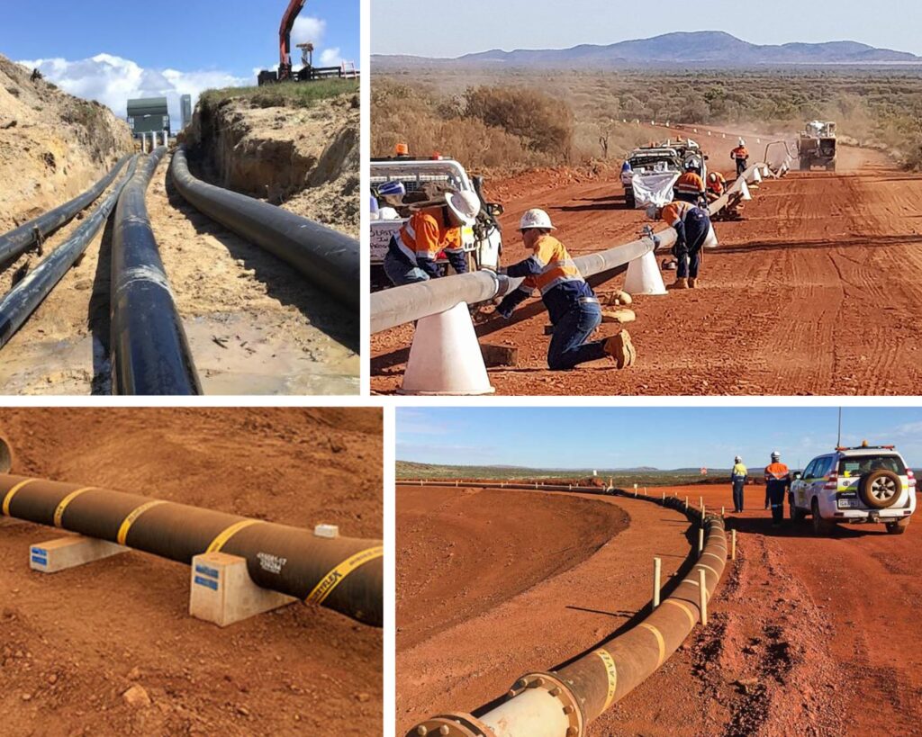 Mining pipes Western Australia