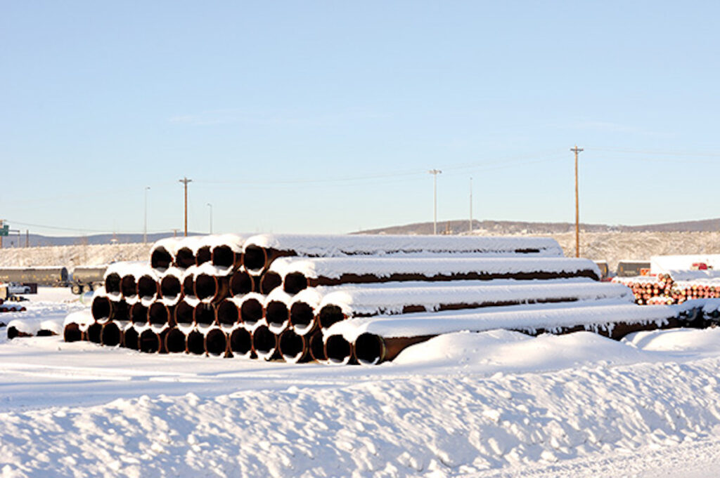 snowy pipe